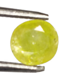 GRA Certified Yellow Sapphire Original Oval Cut Natural Pukhraj 2.20 Carat ( 2.42 Ratti )