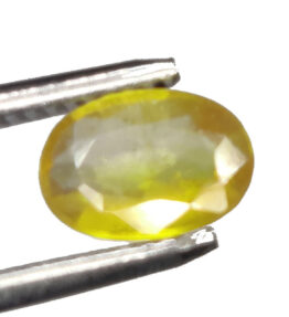 GRA Certified Yellow Sapphire Original Oval Cut Natural Pukhraj 1.30 Carat ( 1.43 Ratti )