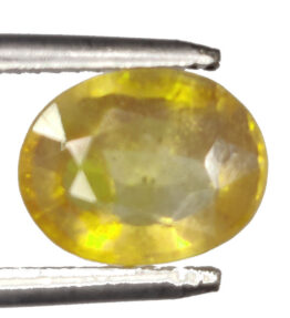 GRA Certified Yellow Sapphire Original Oval Cut Natural Pukhraj 3.30 Carat ( 3.63 Ratti )