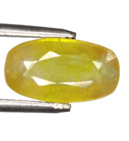 GRA Certified Yellow Sapphire Original Oval Cut Natural Pukhraj 4.65 Carat ( 5.115 Ratti )