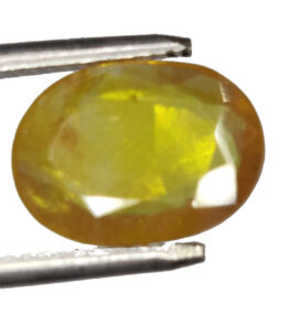 GRA Certified Yellow Sapphire Original Oval Cut Natural Pukhraj 4.95 Carat ( 5.445 Ratti )