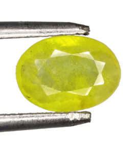 GRA Certified Yellow Sapphire Original Oval Cut Natural Pukhraj 1.75 Carat ( 1.925 Ratti )