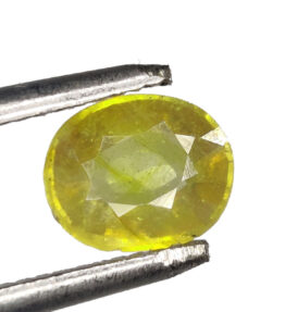 GRA Certified Yellow Sapphire Original Oval Cut Natural Pukhraj 1.70 Carat ( 1.87 Ratti )