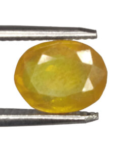 GRA Certified Yellow Sapphire Original Oval Cut Natural Pukhraj 4.65 Carat ( 5.115 Ratti )