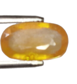 GRA Certified Yellow Sapphire Original Oval Cut Natural Pukhraj 4.90 Carat ( 5.39 Ratti )