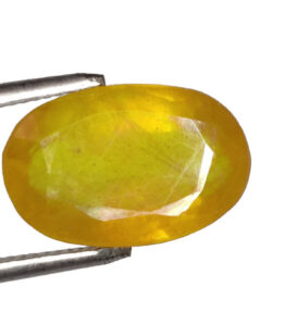 GRA Certified Yellow Sapphire Original Oval Cut Natural Pukhraj 13.05 Carat ( 14.355 Ratti )