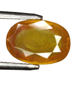 GRA Certified Yellow Sapphire Original Oval Cut Natural Pukhraj 5.25 Carat ( 5.775 Ratti )