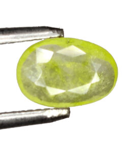 GRA Certified Yellow Sapphire Original Oval Cut Natural Pukhraj 1.60 Carat ( 1.76 Ratti )