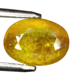 GRA Certified Yellow Sapphire Original Oval Cut Natural Pukhraj 3.80 Carat ( 4.18 Ratti )