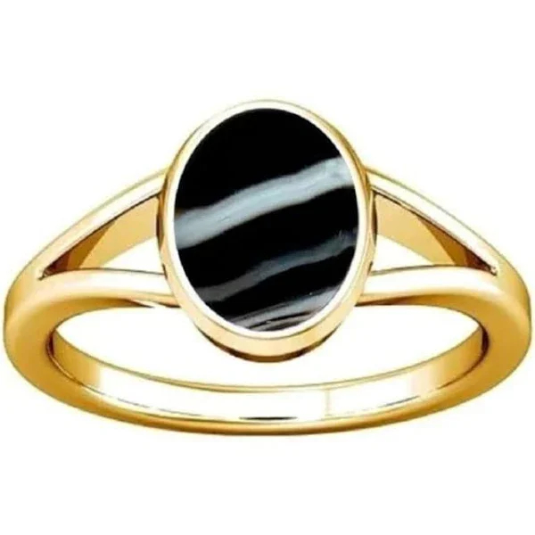 black Hakik Gemstone ring original