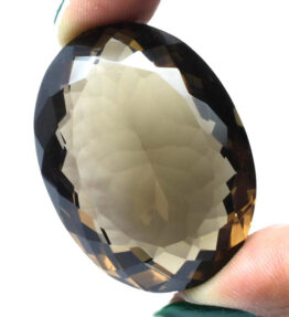 GRA Certified Smoky Quartz Stone Original  Oval Cut Quartz Gemstone